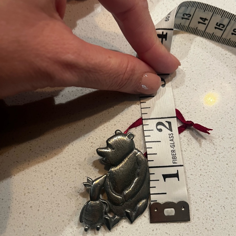 Vintage Disney & Danforth Pewter Winnie The Pooh Christmas Ornament - Picture 4 of 4